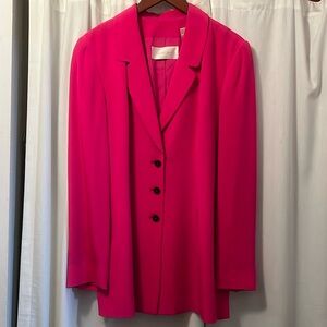 Fuchsia tailored oversize blazer